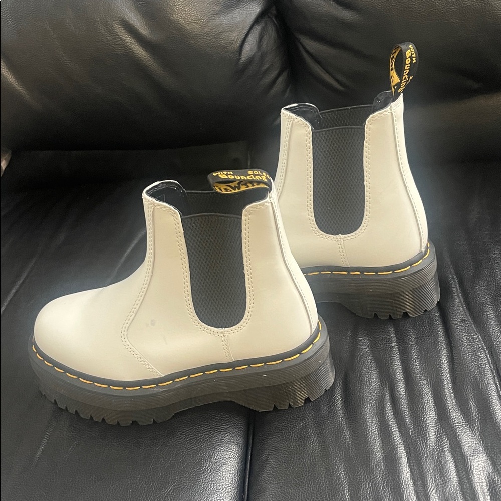 Dr. Martens Women's white/black Boots.